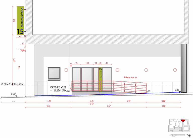 Ansicht barrierefreier Eingang M1_50_2312